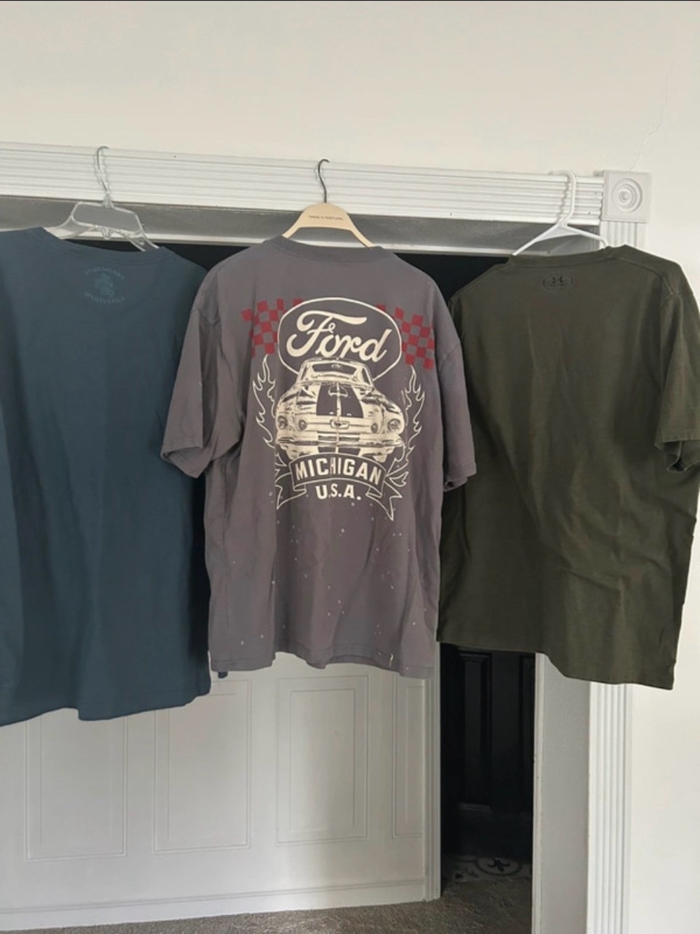 Ford Michigan Graphic Tee - Gray with Red Accents Bundle